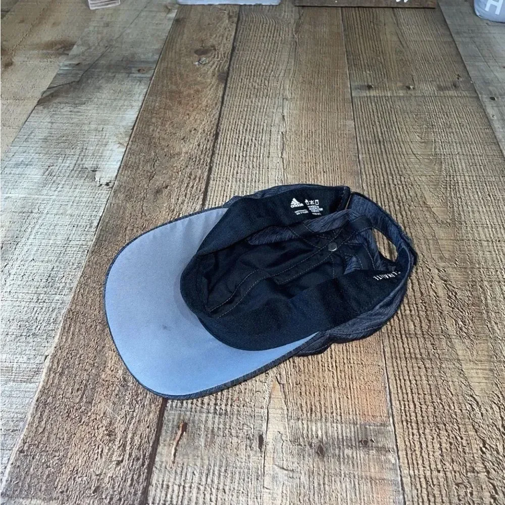 💜 Adidas Climalite Gray Running Hat Strapback Adjustable Baseball cap hat